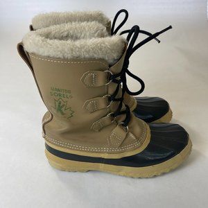 Vintage Sorel Caribou Duck Insulated Leather Winter Boots Waterproof Size 8.5